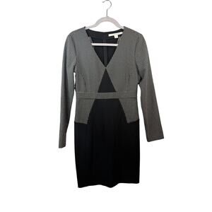 Diane Vonfurstenberg Colorblock Suit Dress Long Sleeve Size 8